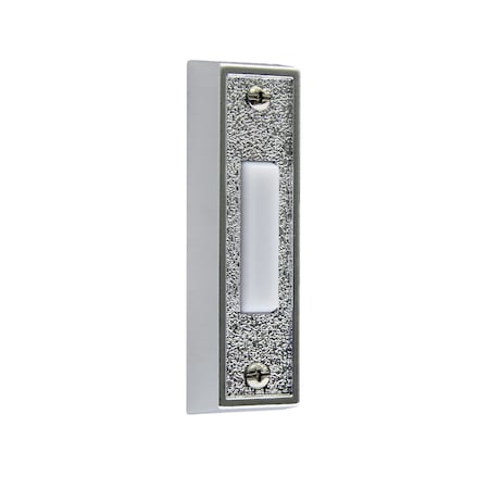 DP1109S Wired Lighted Plastic Silver With White Pushbutton Doorbell